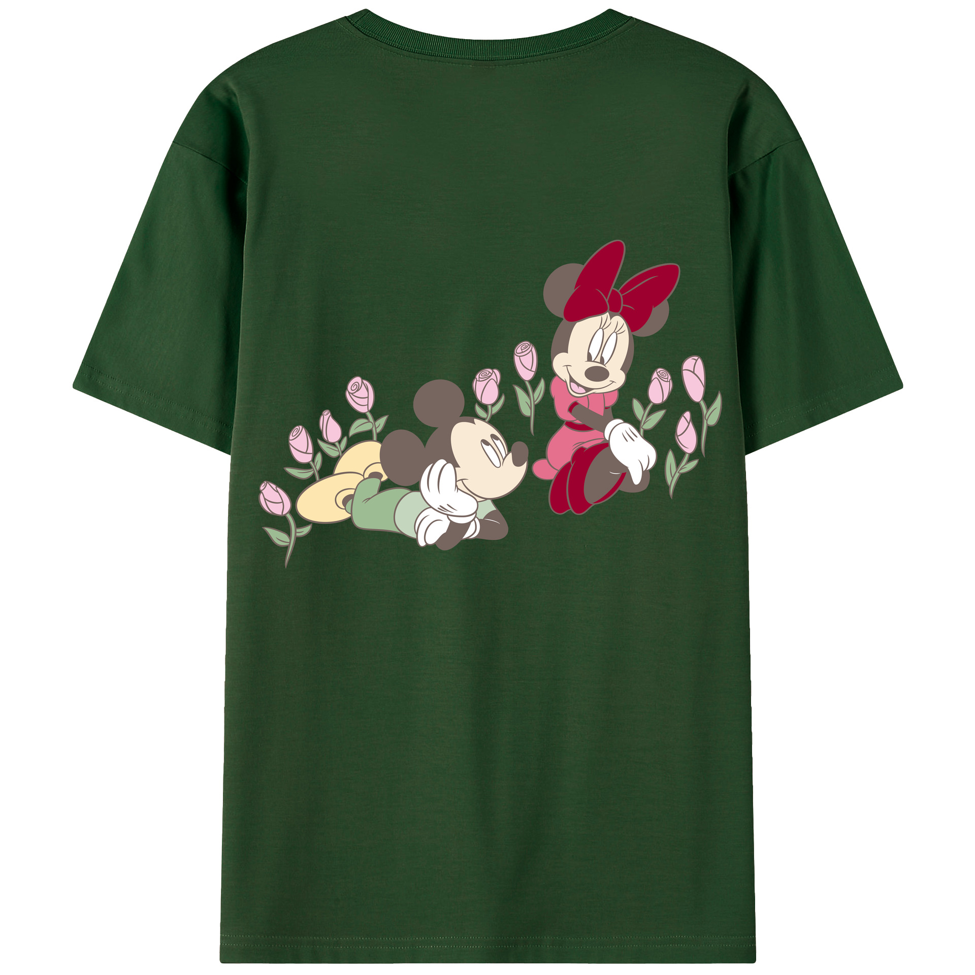 （画像用） ミッキーマウス Mickey Mouse 綿100％半袖Tシャツ（背面プリント）